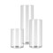 White-Clear Glass Pillar Candle and Vase Set, 36-Piece Home Decor